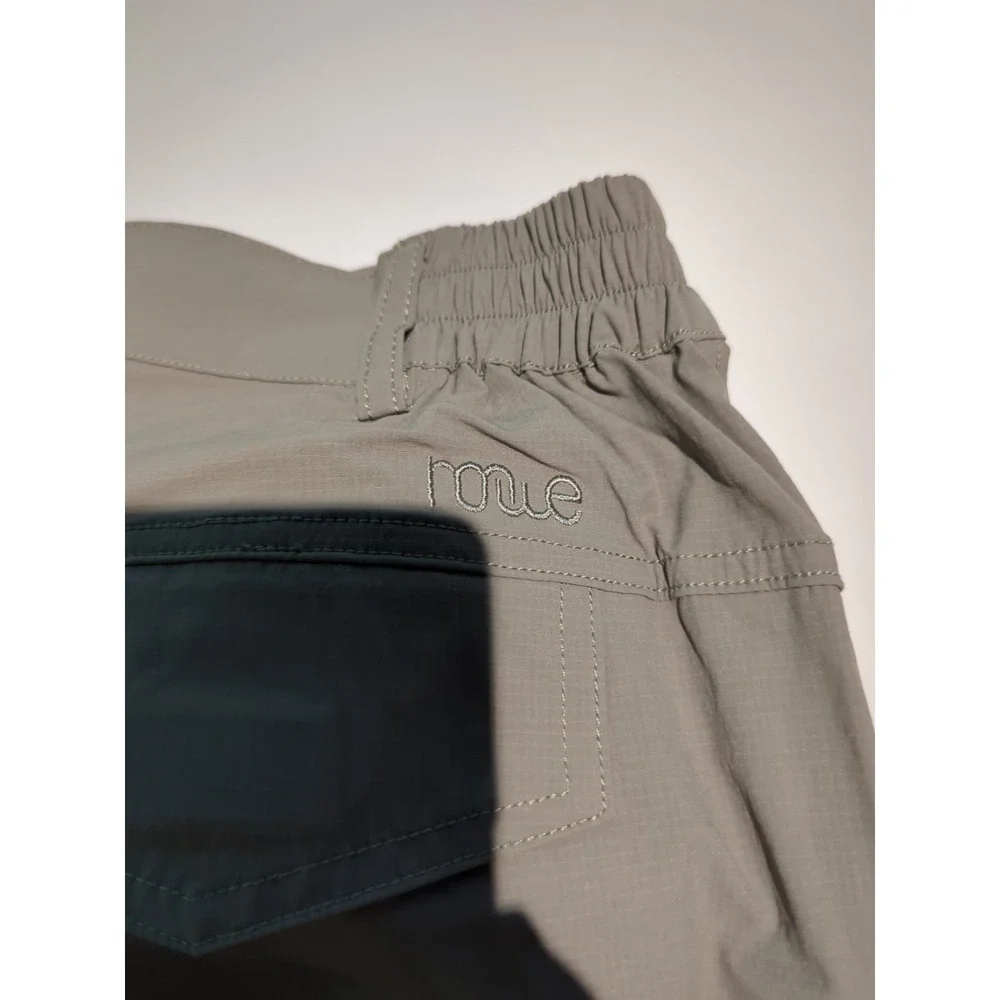 NONWE Mens Convertible Cargo Hiking Pants Sz 32x30.5 Khaki Zip Off Gorpcore